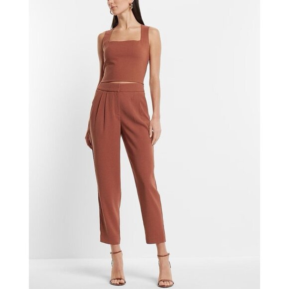 Express Women's Square Neck Cropped Tank Side Zipper Bullion Size XL - NWT $58 - Picture 4 of 16